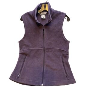 Columbia Vest Women's Medium Full Zip Pockets Plum Athleisure Fleece Outdoor‎